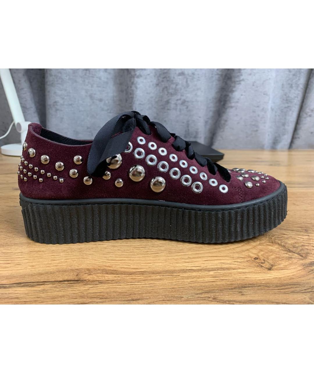 PINKO Фиолетовые замшевые кроссовки, фото 7