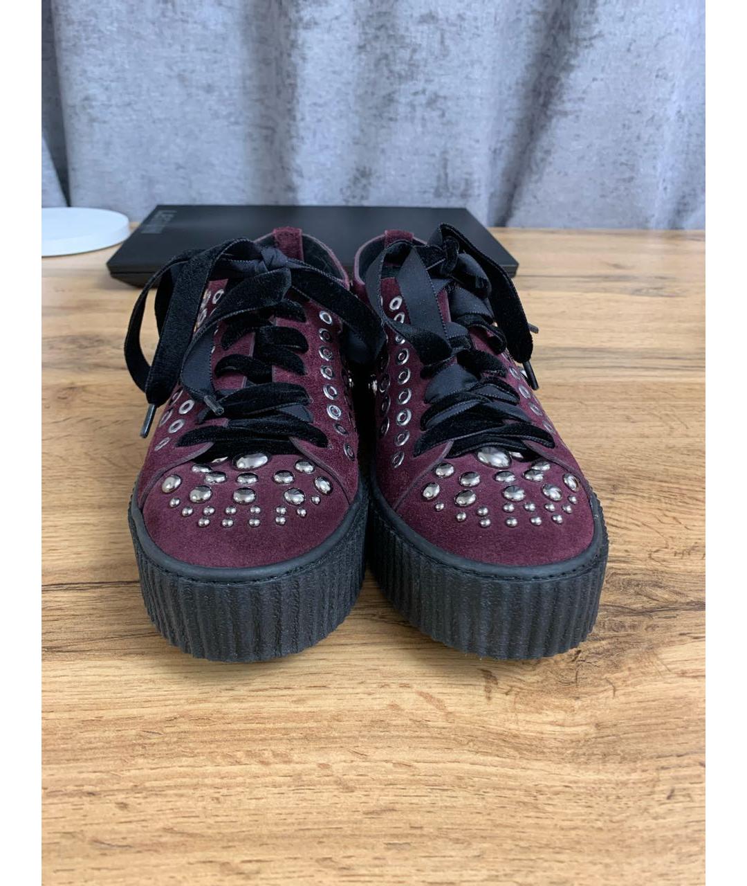 PINKO Фиолетовые замшевые кроссовки, фото 2