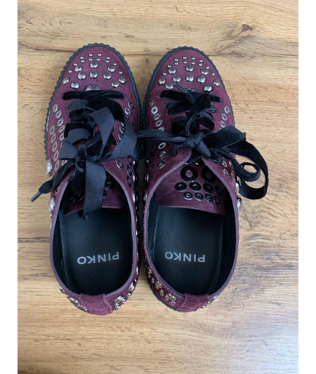PINKO Фиолетовые замшевые кроссовки, фото 3