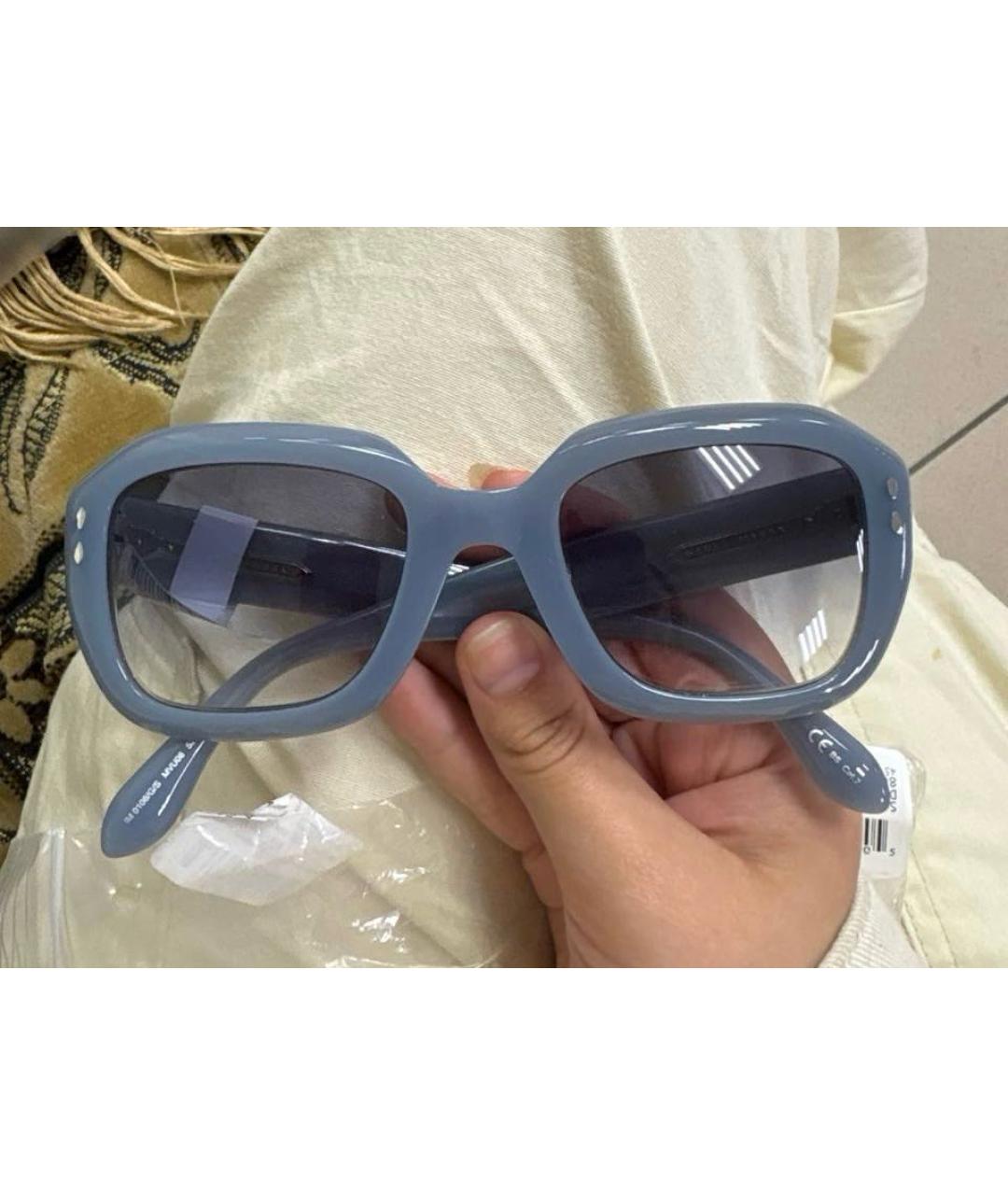 ISABEL MARANT Голубые пластиковые солнцезащитные очки, фото 3