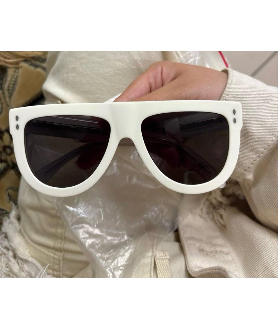 ISABEL MARANT Белые пластиковые солнцезащитные очки, фото 3