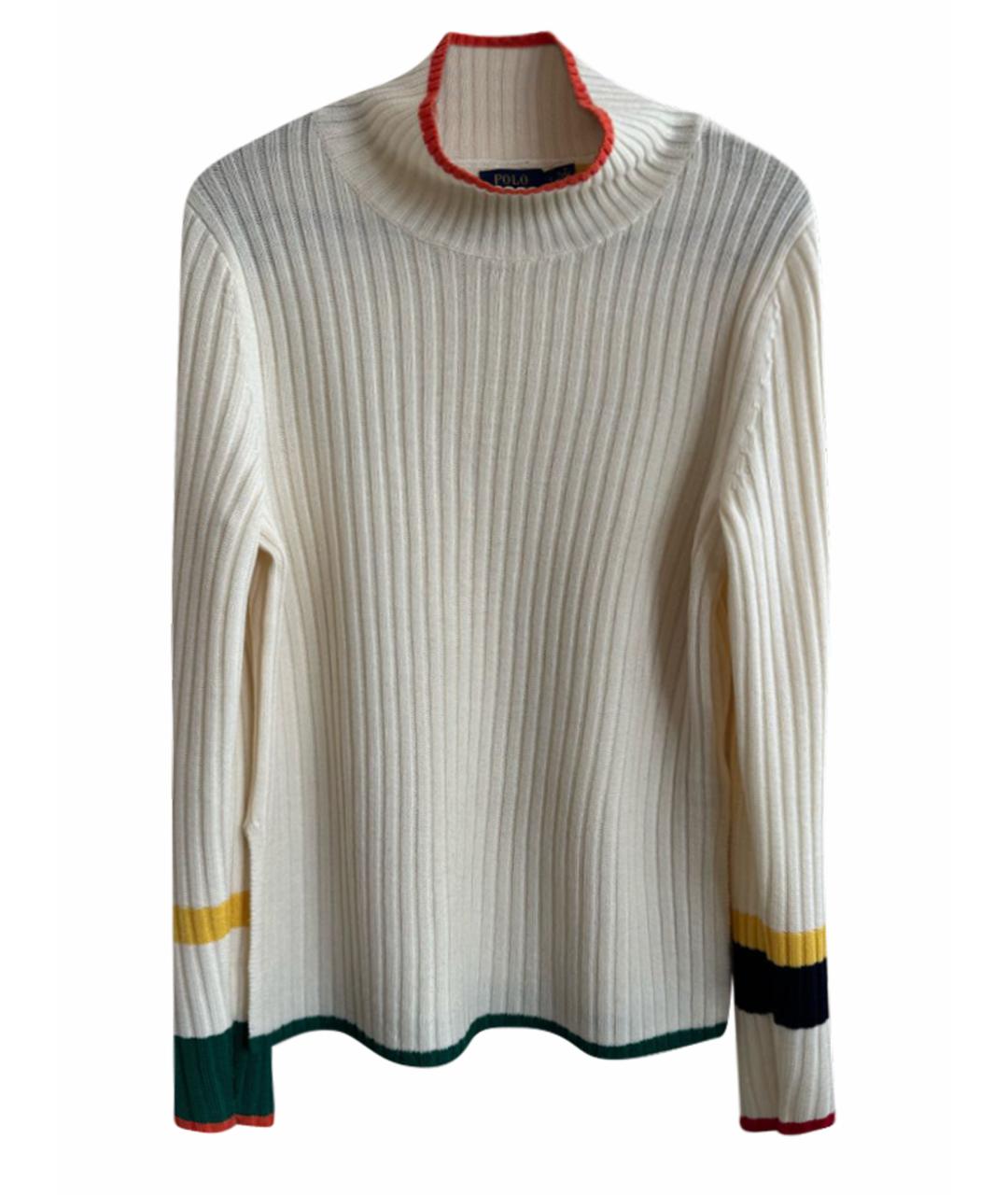 POLO RALPH LAUREN Белый шерстяной джемпер / свитер, фото 1