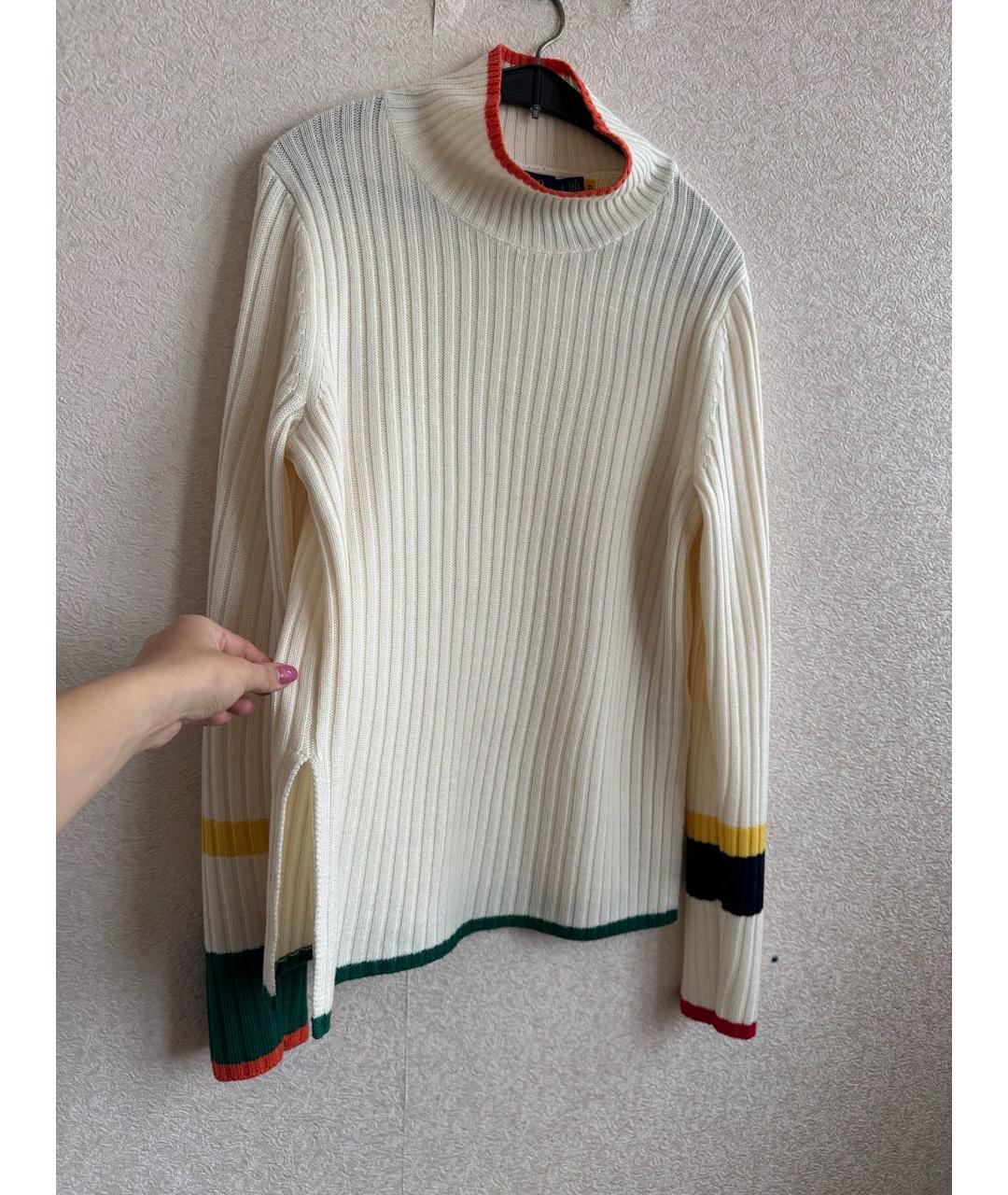 POLO RALPH LAUREN Белый шерстяной джемпер / свитер, фото 5