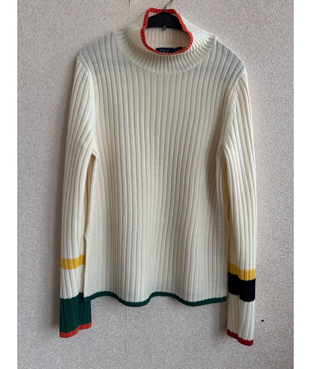 POLO RALPH LAUREN Белый шерстяной джемпер / свитер, фото 8