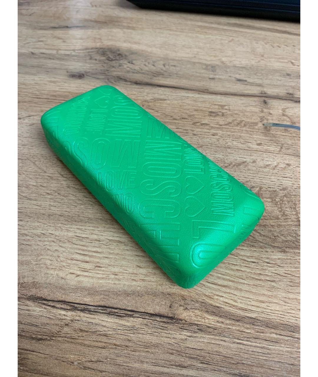 LOVE MOSCHINO Голубые пластиковые солнцезащитные очки, фото 4