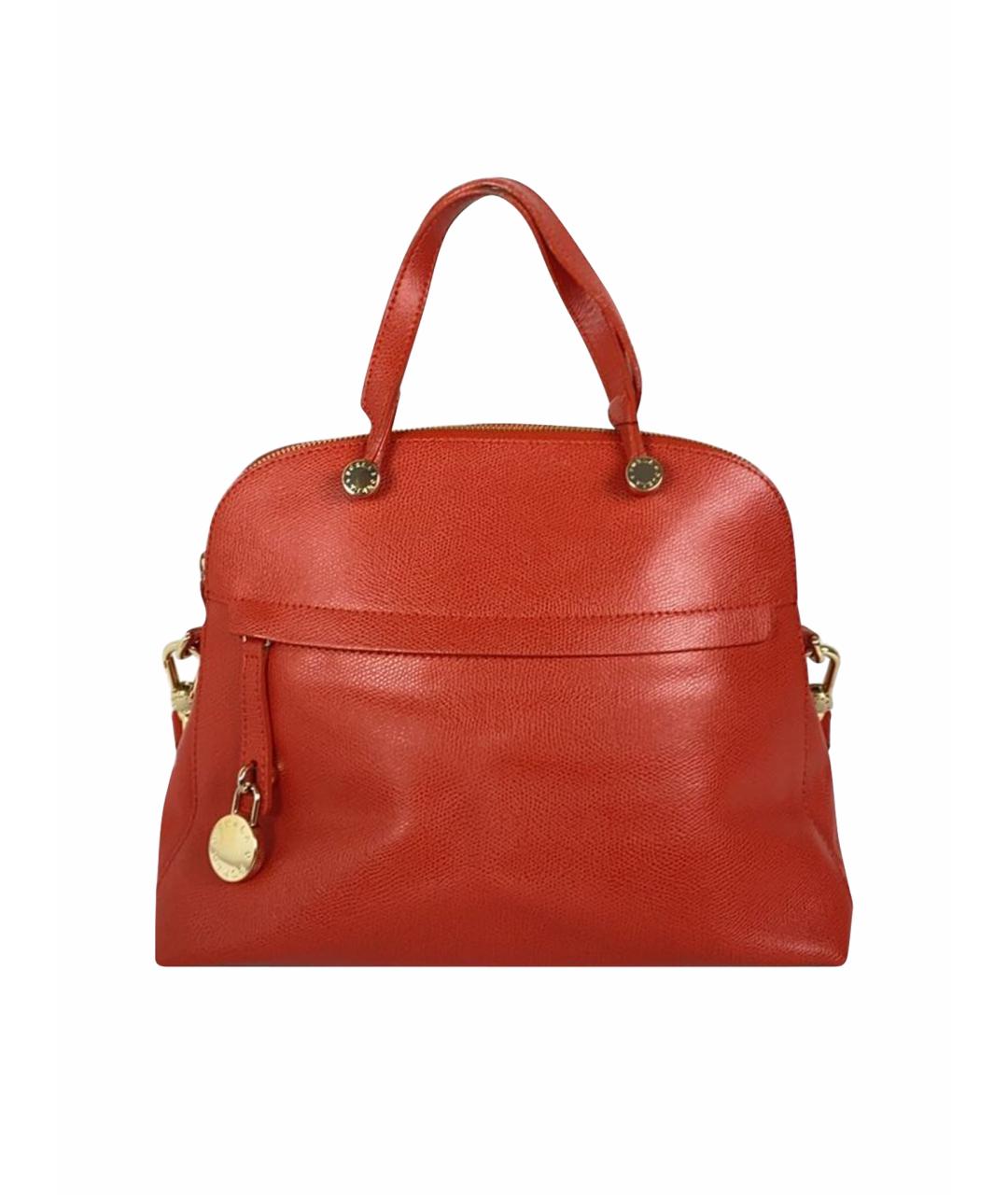 FURLA Оранжевая кожаная сумка через плечо, фото 1