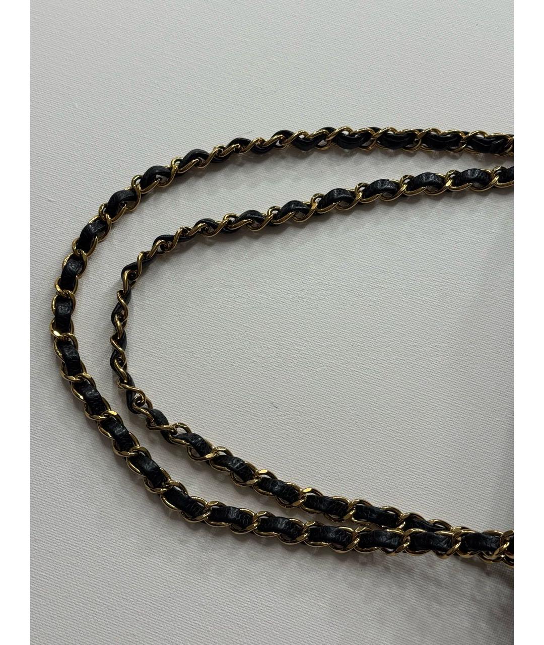 CHANEL Черная кожаная сумка через плечо, фото 5