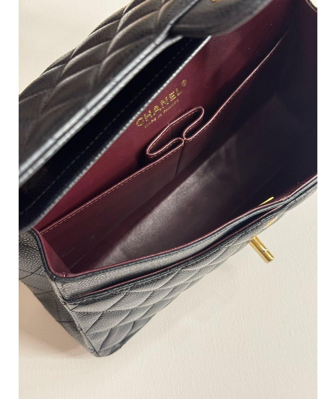 CHANEL Черная кожаная сумка через плечо, фото 6