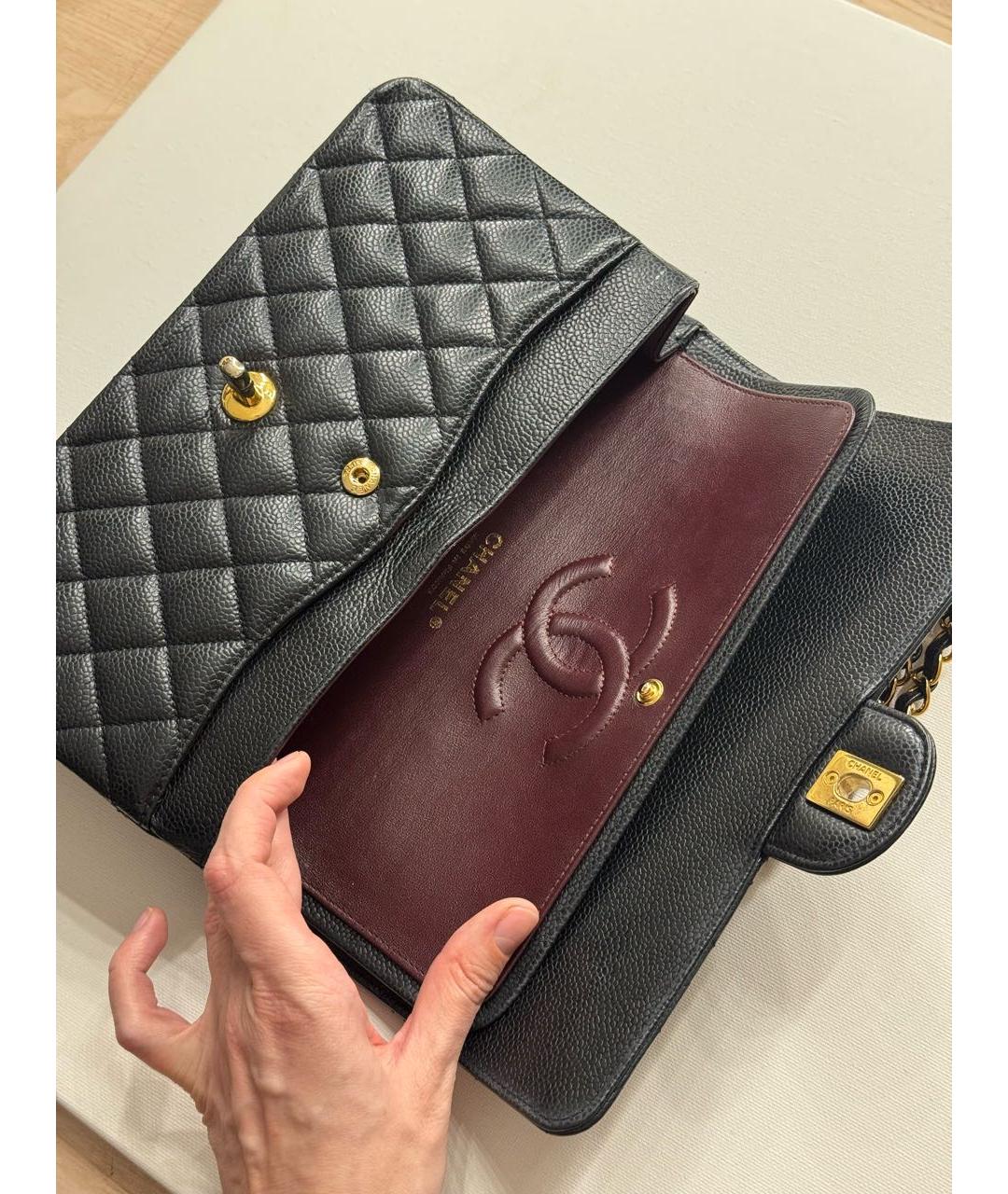 CHANEL Черная кожаная сумка через плечо, фото 4