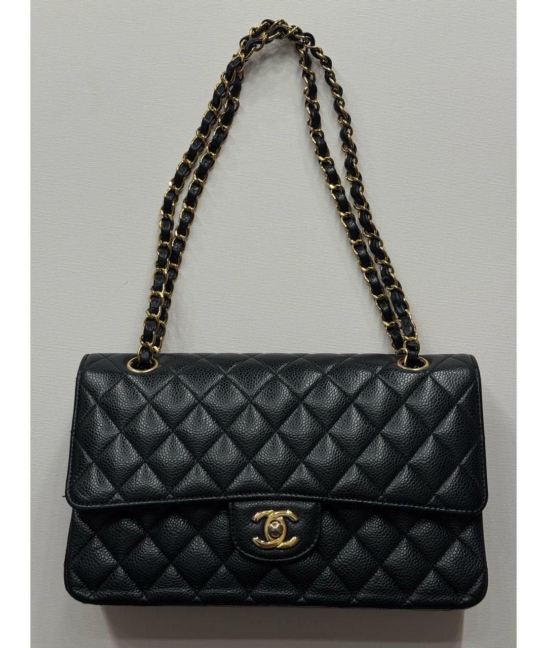 CHANEL Черная кожаная сумка через плечо, фото 7