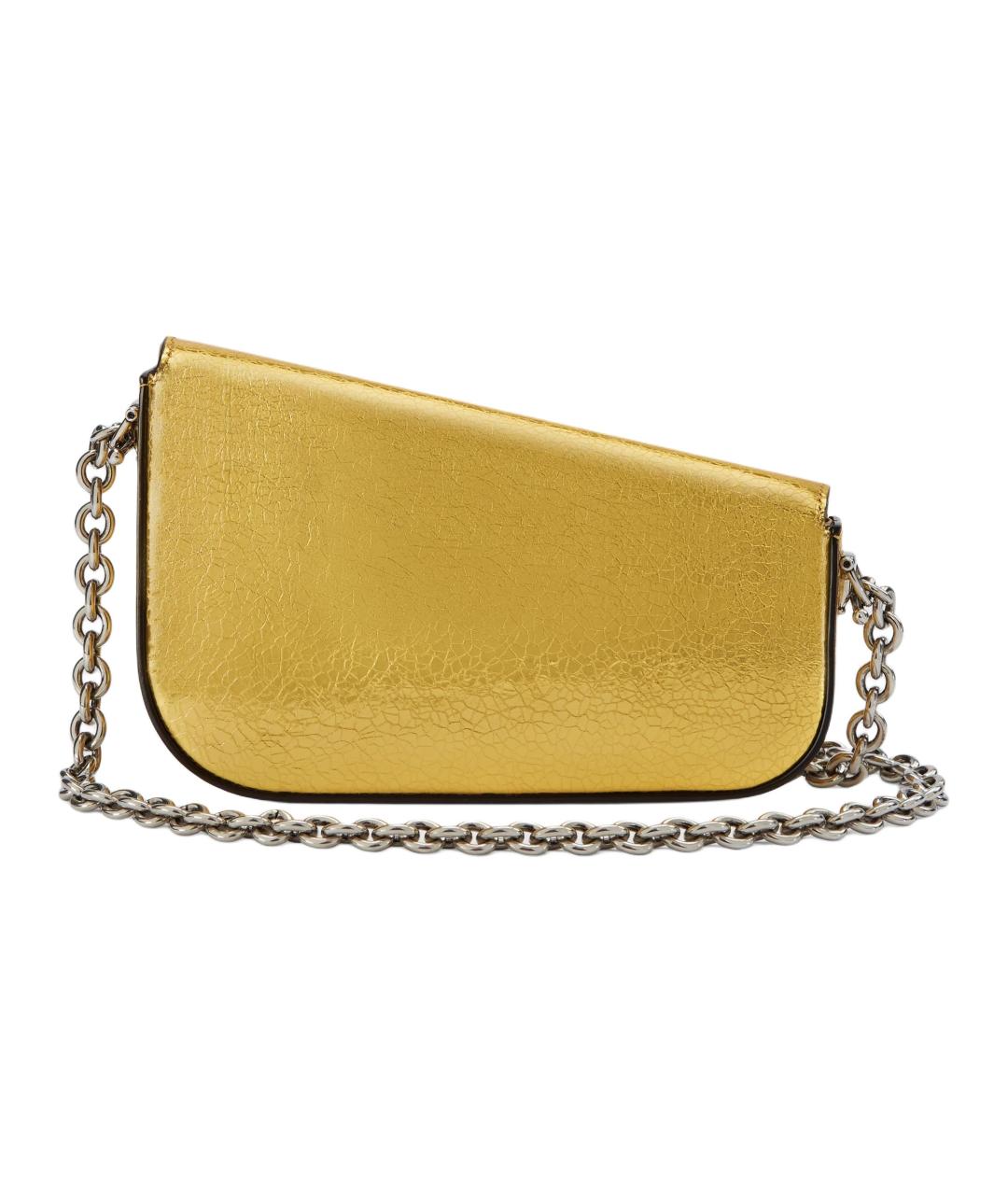 GUCCI Золотая кожаная сумка через плечо, фото 4