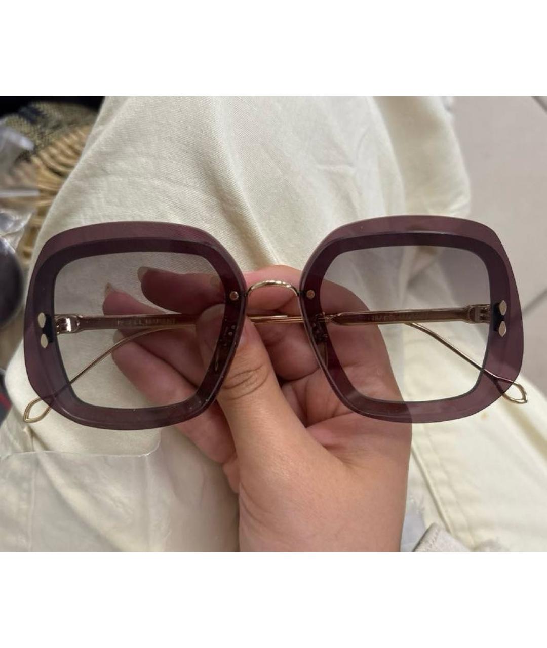 ISABEL MARANT Золотые металлические солнцезащитные очки, фото 3