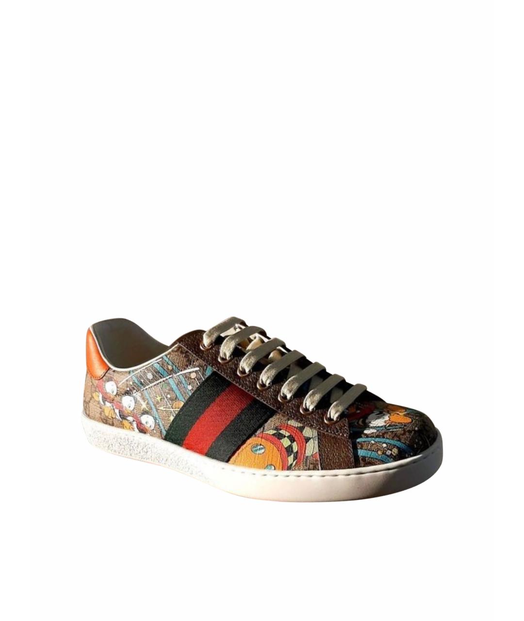GUCCI Мульти кожаные кеды, фото 1