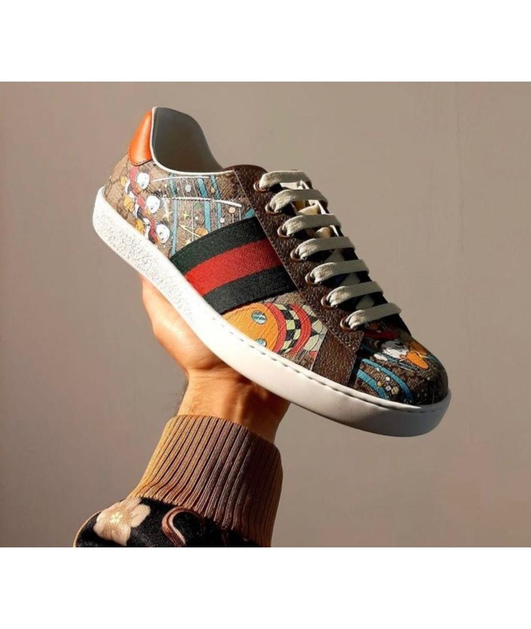 GUCCI Мульти кожаные кеды, фото 9