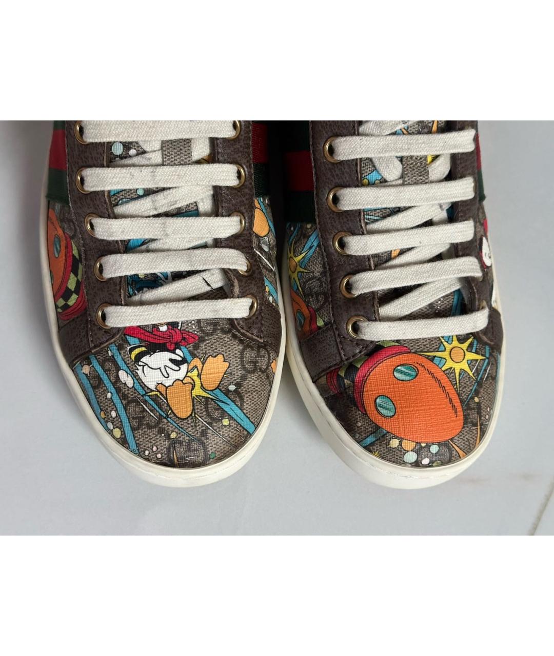 GUCCI Мульти кожаные кеды, фото 8