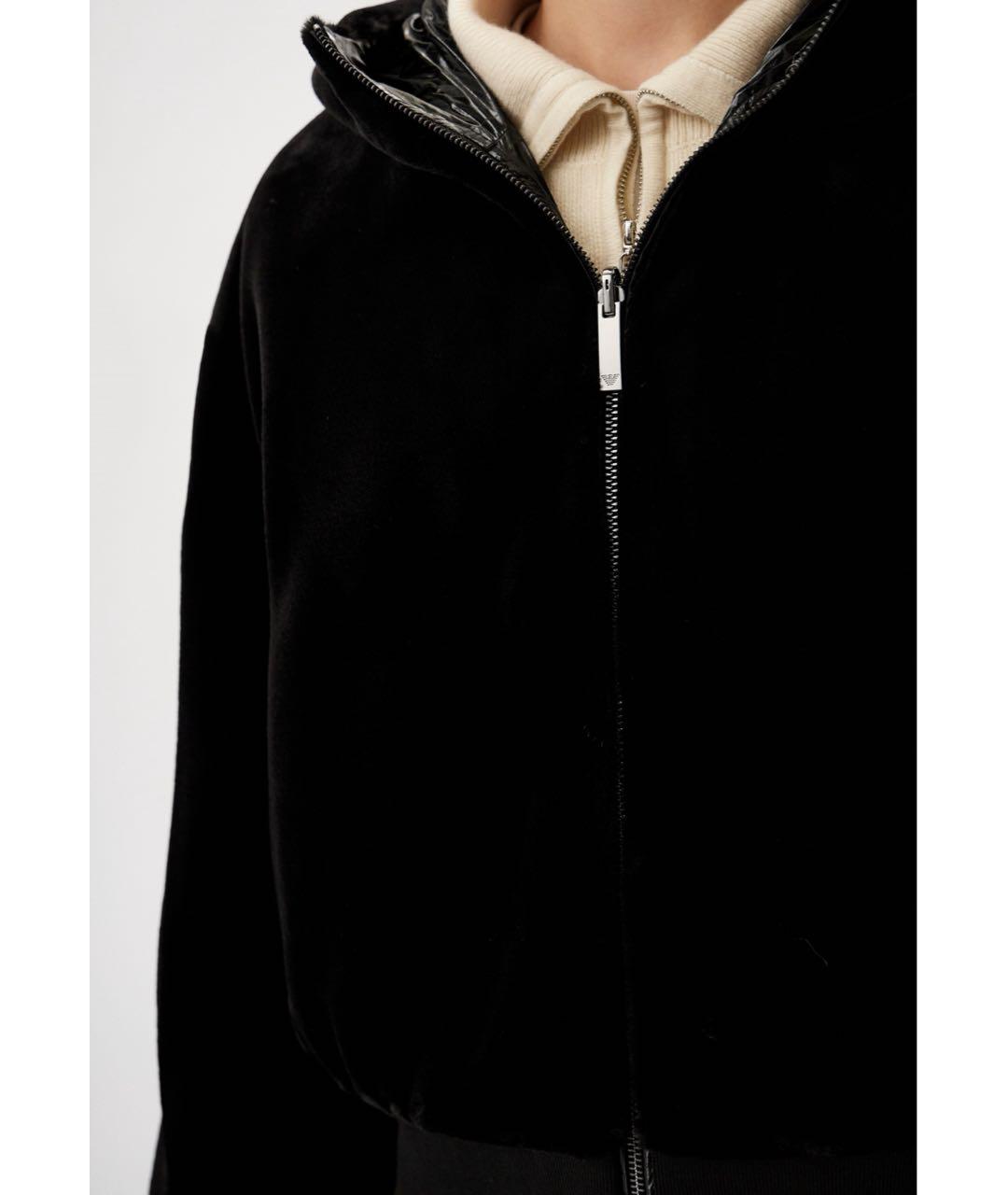 EMPORIO ARMANI Черная полиэстеровая куртка, фото 5