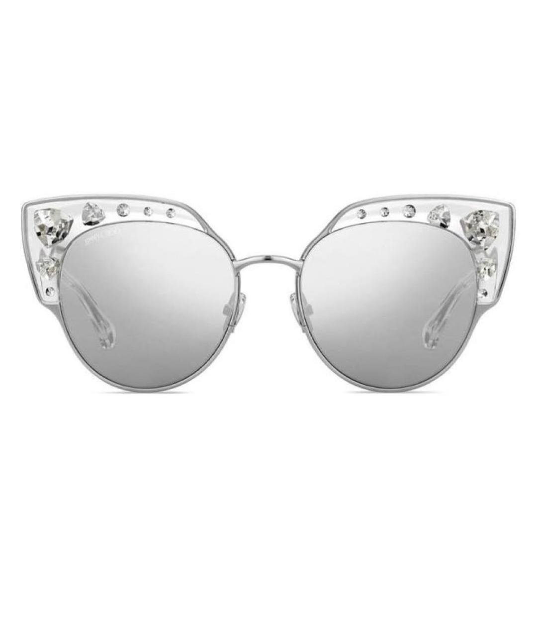 JIMMY CHOO Серебряные металлические солнцезащитные очки, фото 1