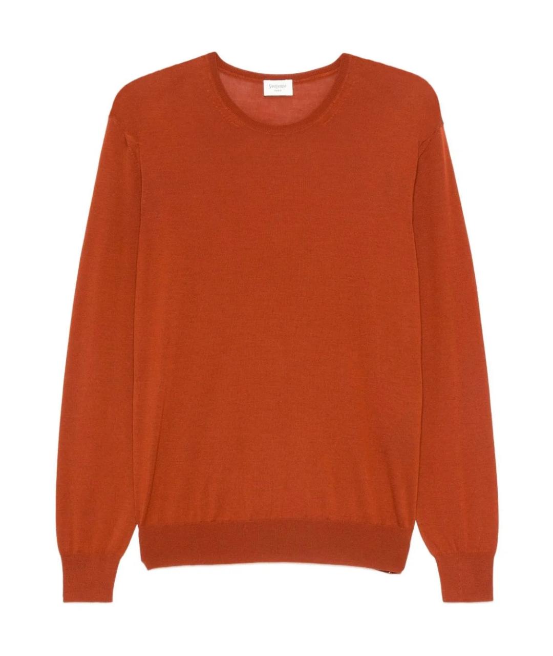 SAINT LAURENT Оранжевый шерстяной джемпер / свитер, фото 1