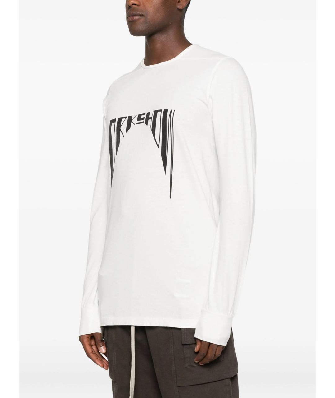 RICK OWENS DRKSHDW Белая хлопковая футболка, фото 3