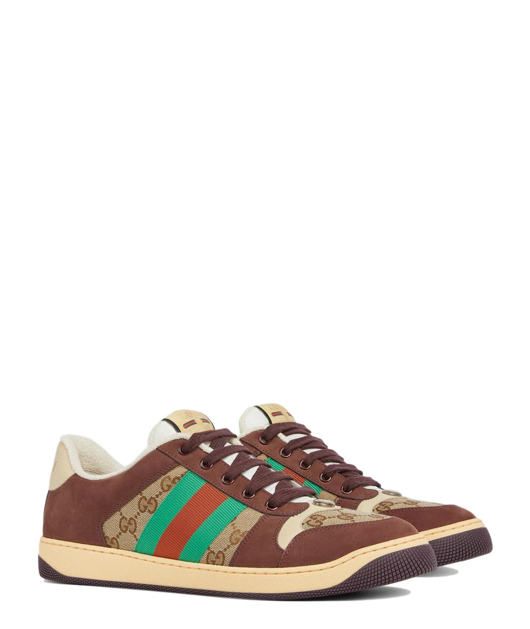 GUCCI Мульти текстильные низкие кроссовки / кеды, фото 2