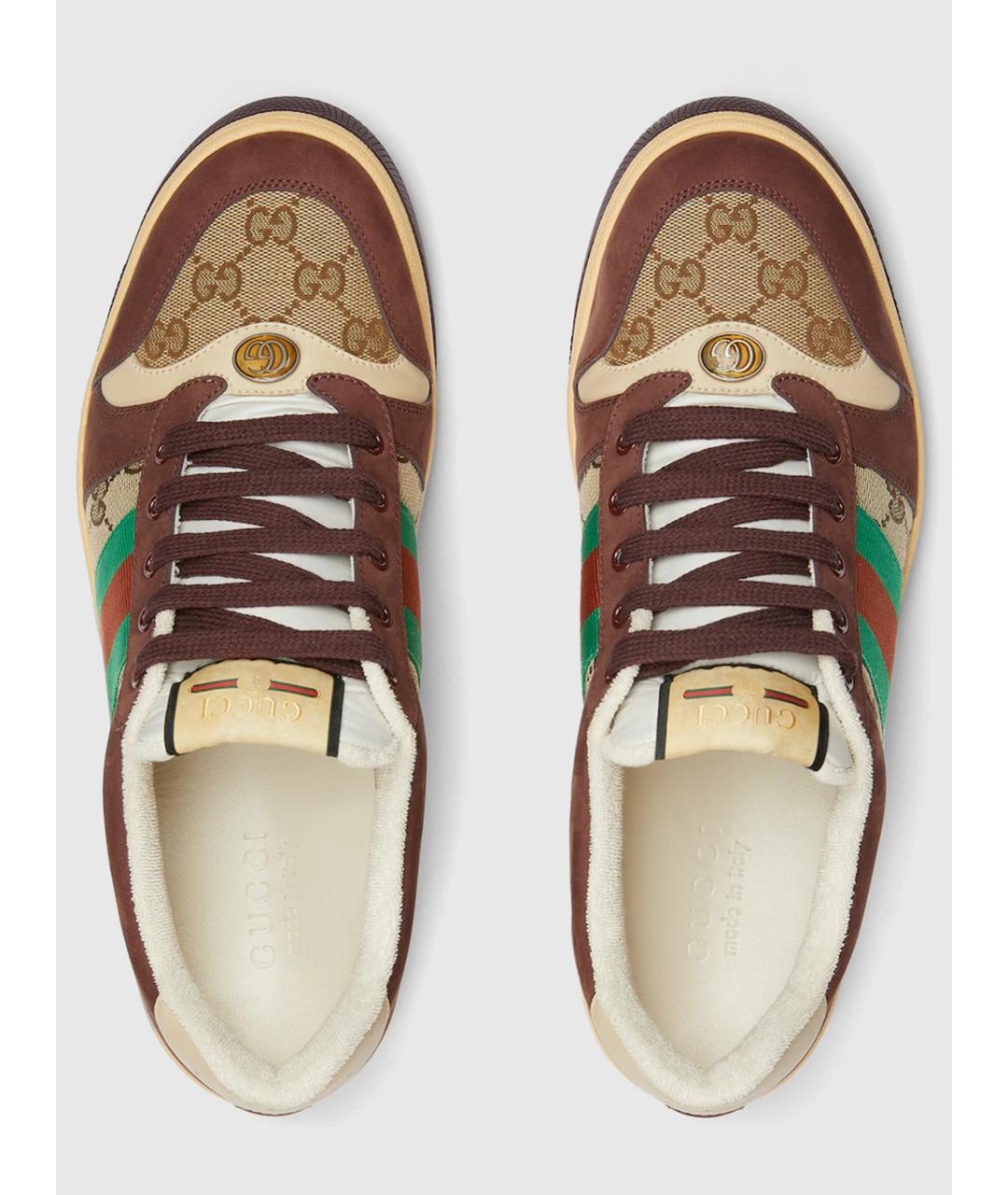 GUCCI Мульти текстильные низкие кроссовки / кеды, фото 5