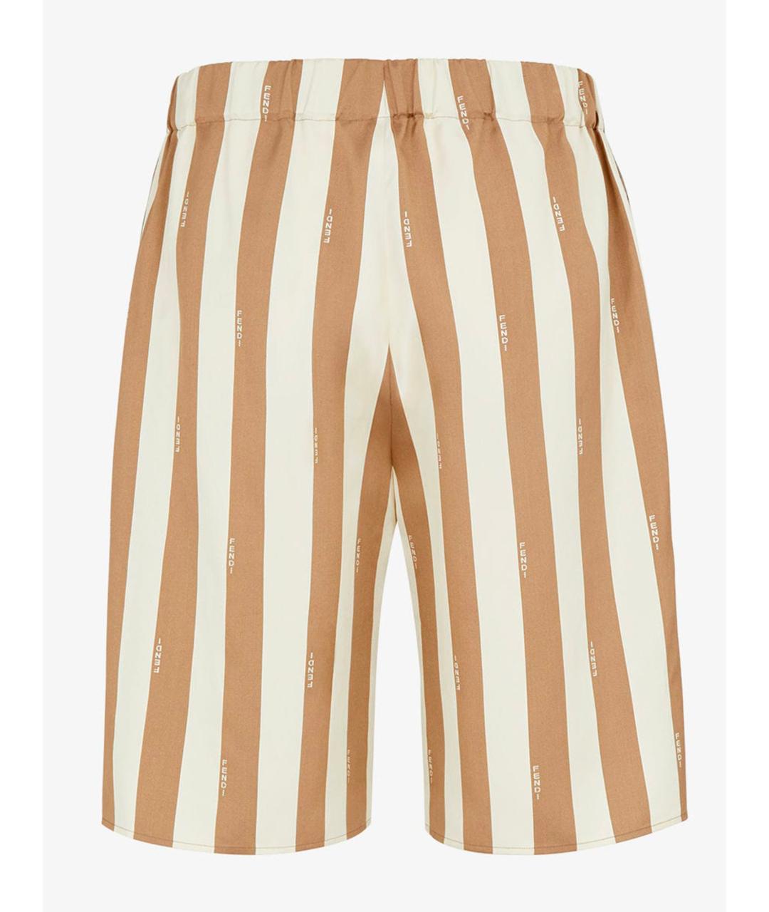 FENDI Мульти шелковые шорты, фото 3