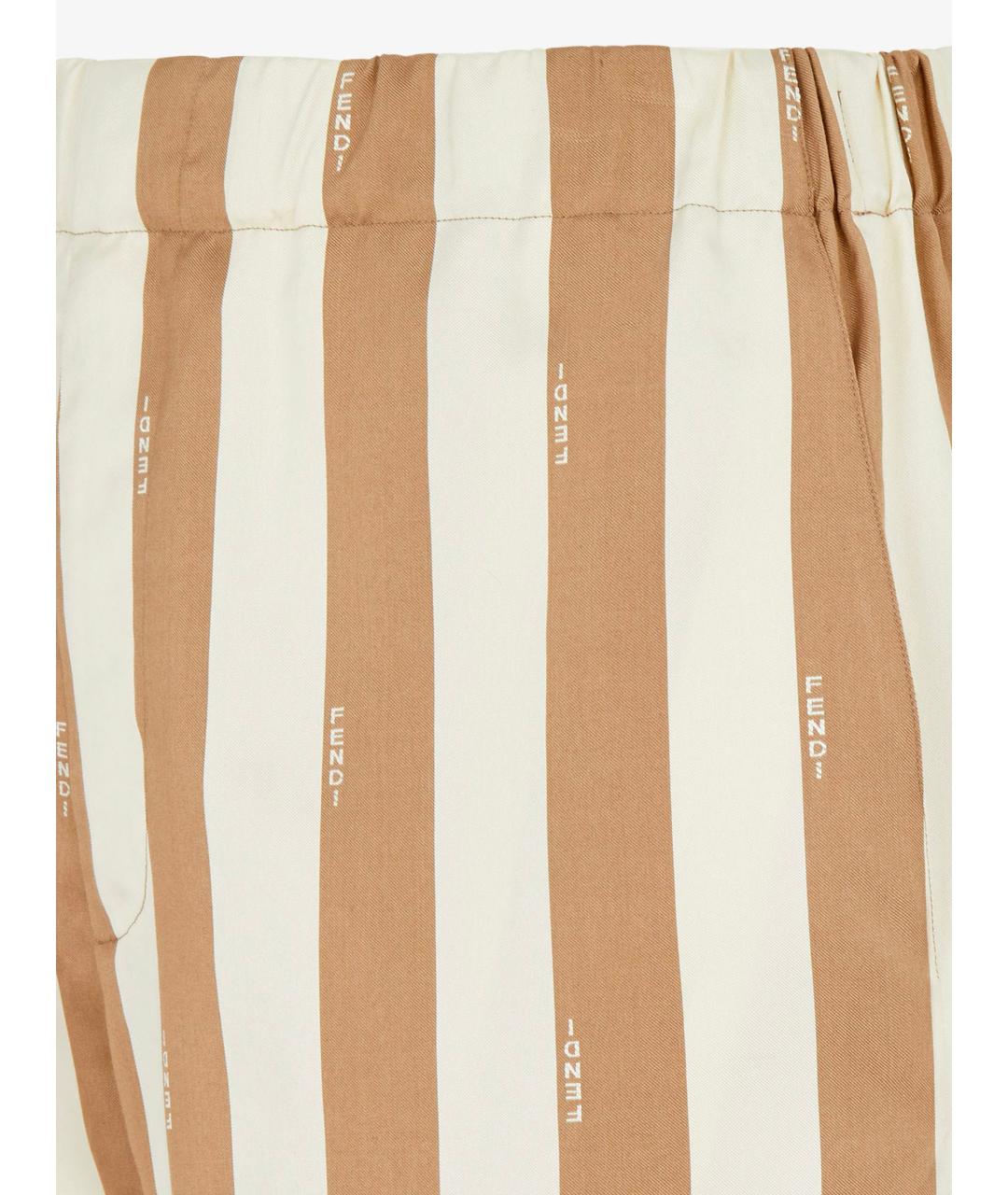 FENDI Мульти шелковые шорты, фото 4