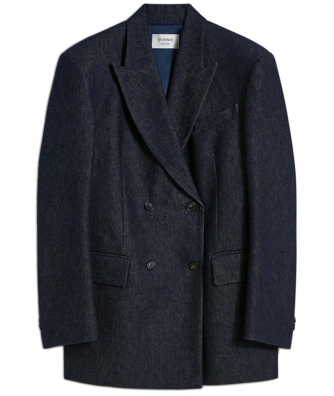 SPORTMAX Синий хлопковый жакет/пиджак, фото 1