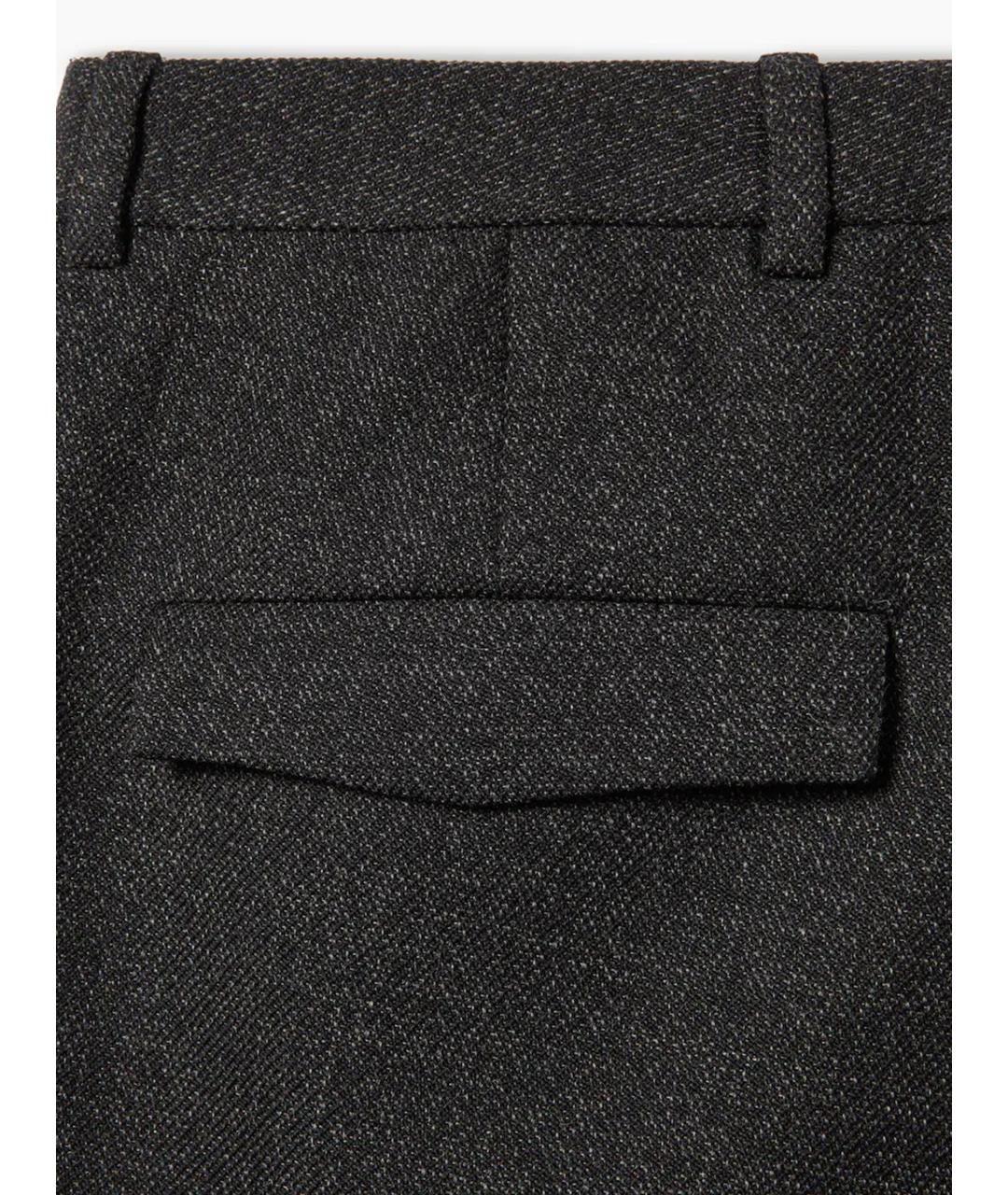 GUCCI Серые шерстяные повседневные брюки, фото 6