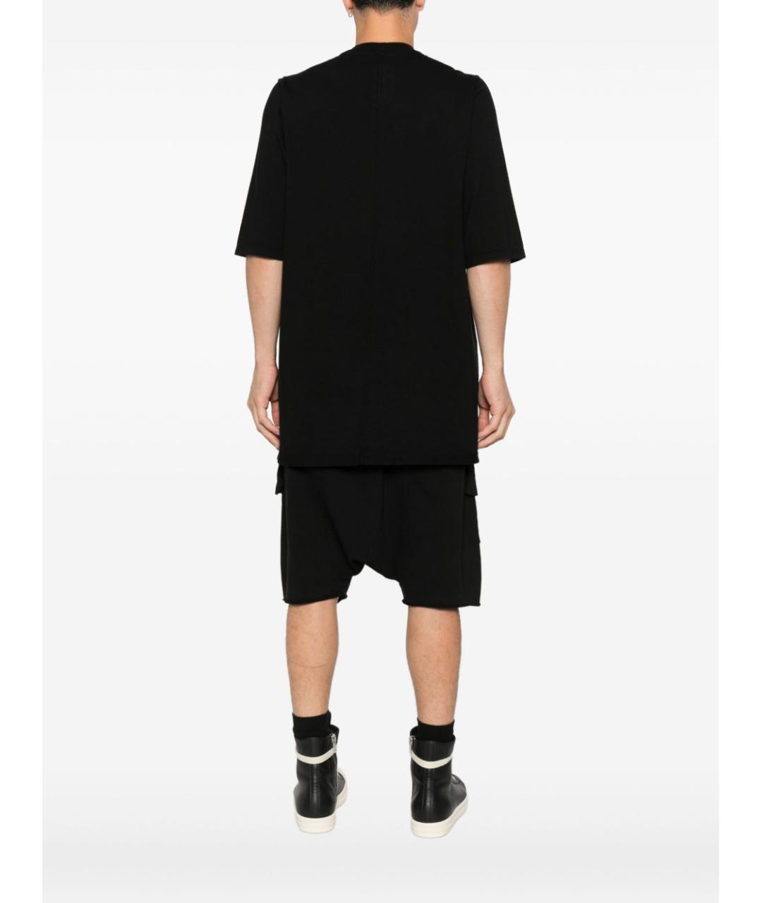 RICK OWENS DRKSHDW Черная хлопковая футболка, фото 3