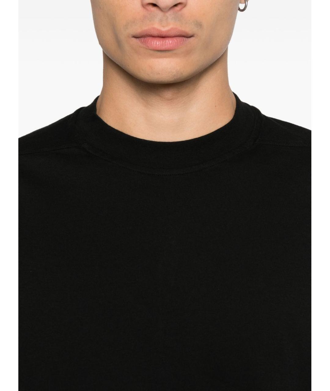 RICK OWENS DRKSHDW Черная хлопковая футболка, фото 4