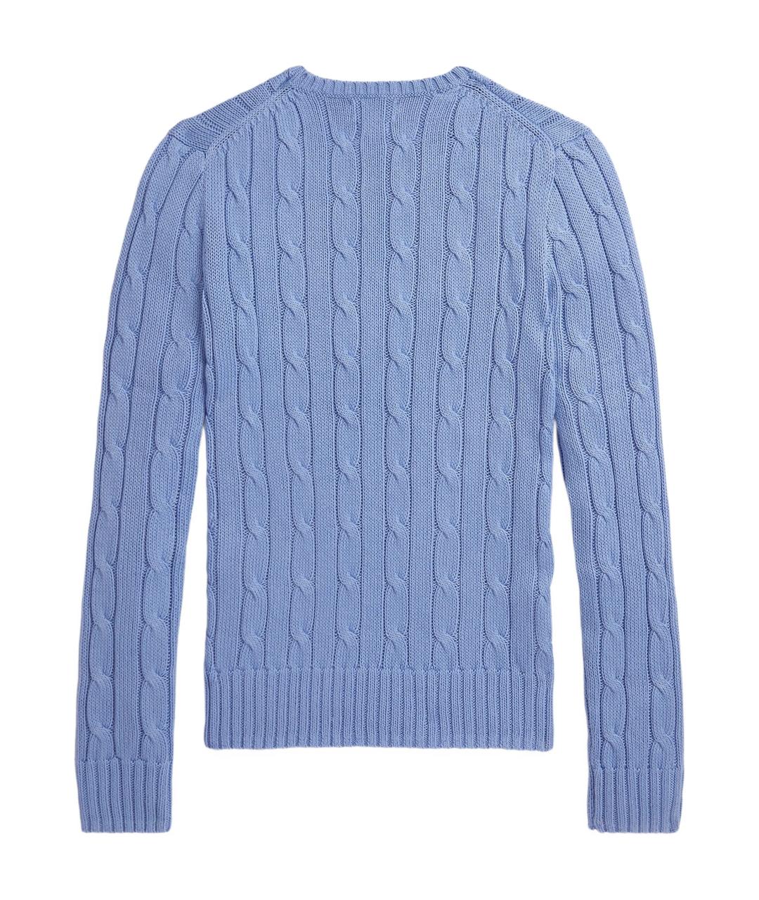 POLO RALPH LAUREN Голубой хлопковый джемпер / свитер, фото 2