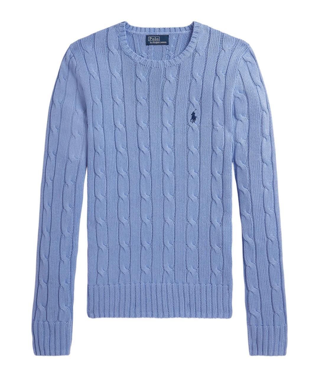 POLO RALPH LAUREN Голубой хлопковый джемпер / свитер, фото 1