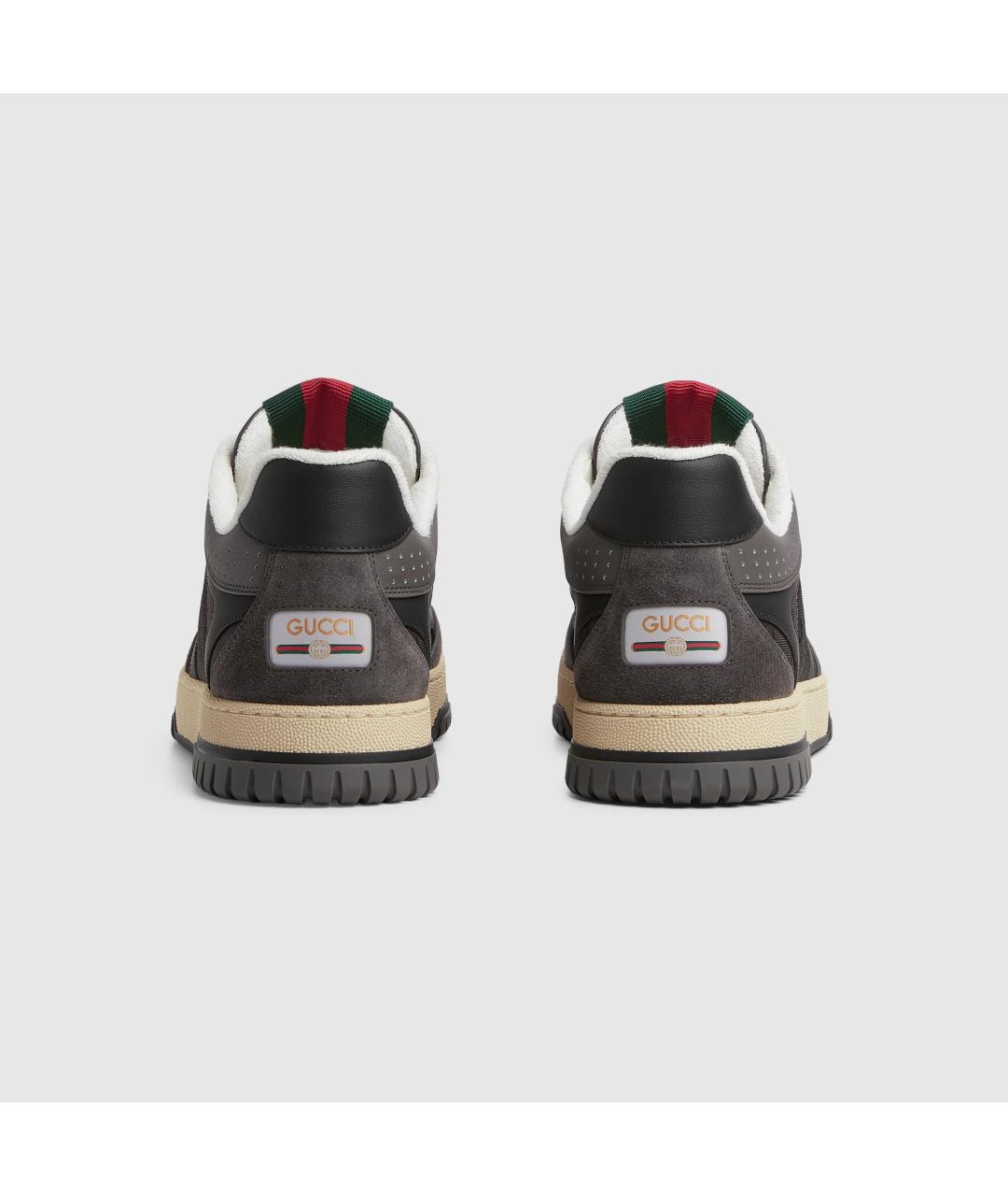 GUCCI Серые текстильные низкие кроссовки / кеды, фото 4