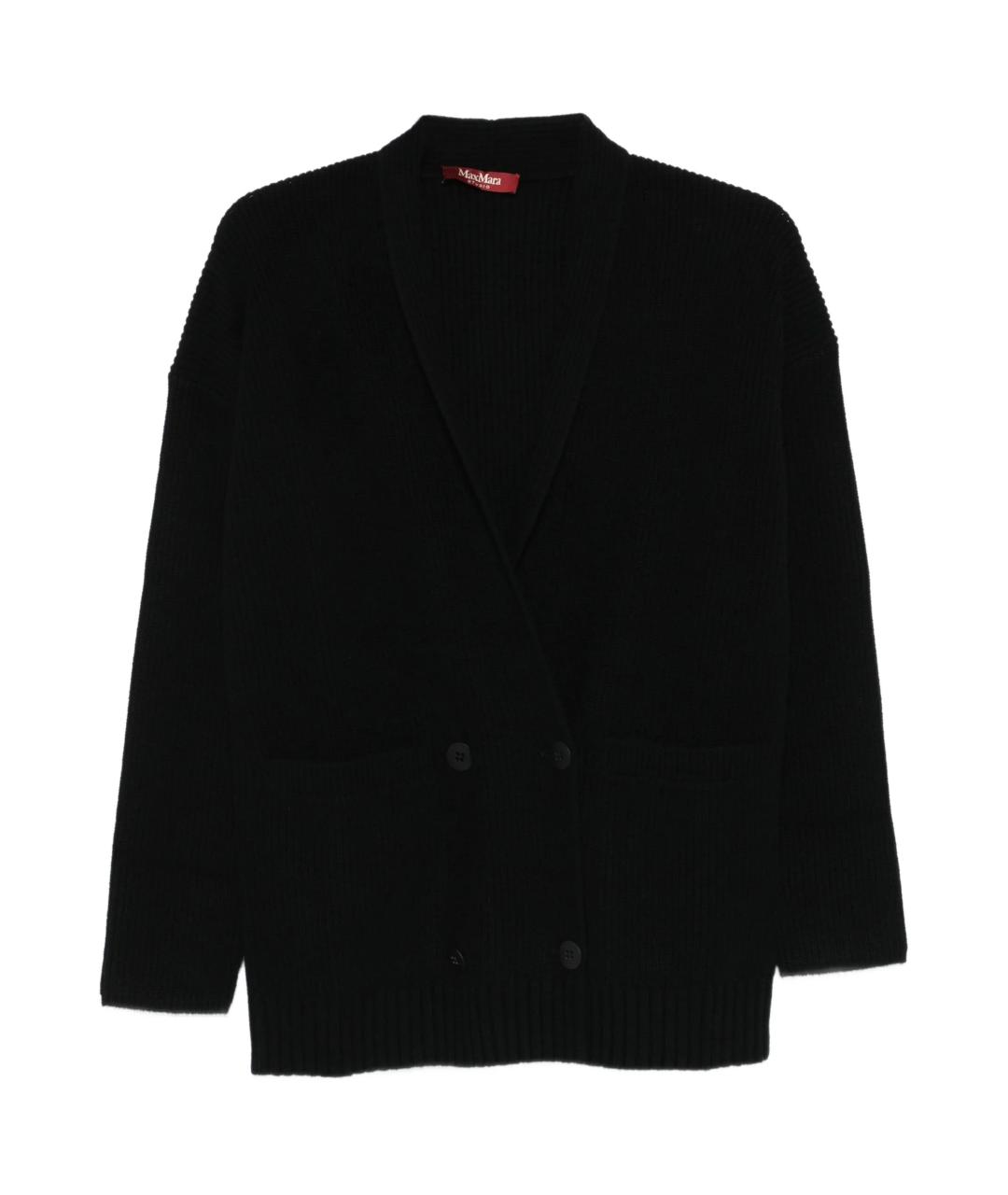 MAX MARA STUDIO Черный шерстяной кардиган, фото 1