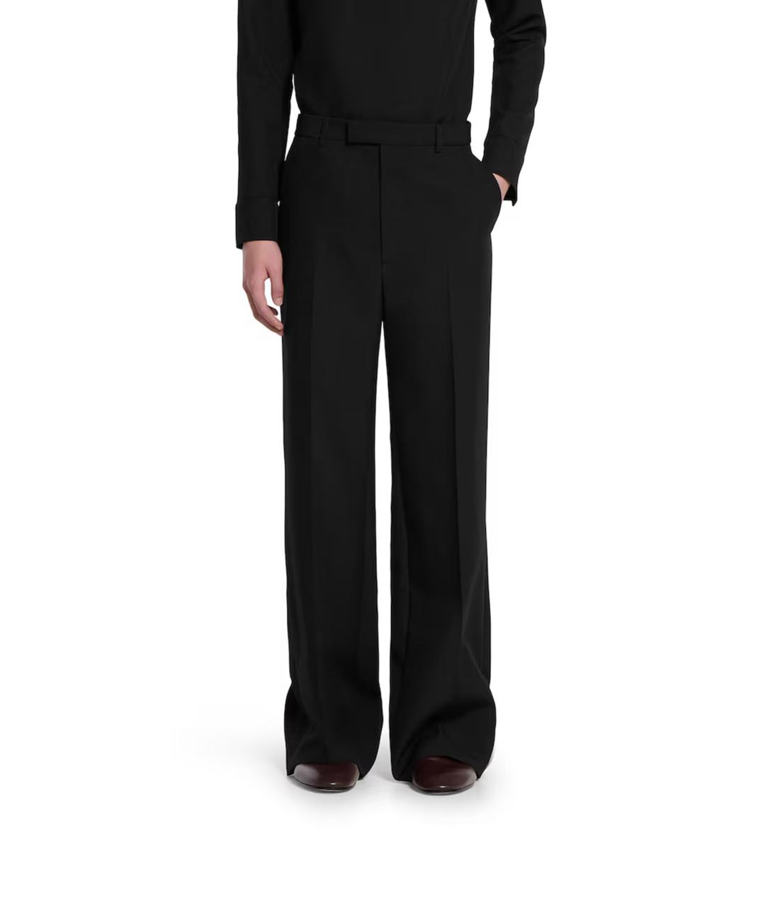 GUCCI Черные шелковые повседневные брюки, фото 3