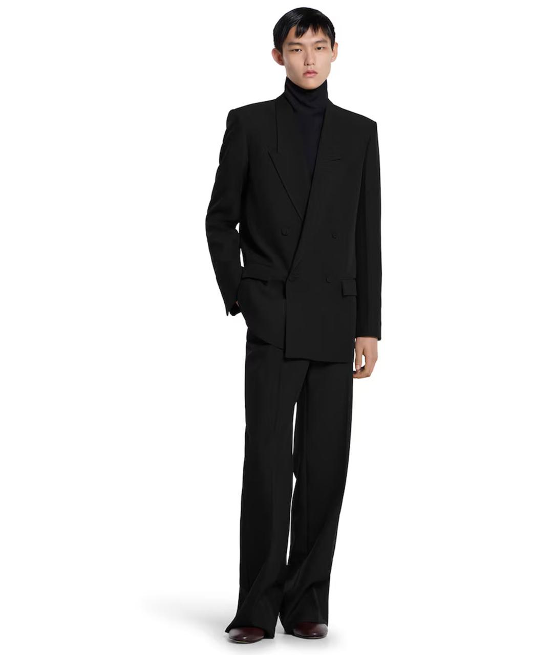 GUCCI Черные шелковые повседневные брюки, фото 2