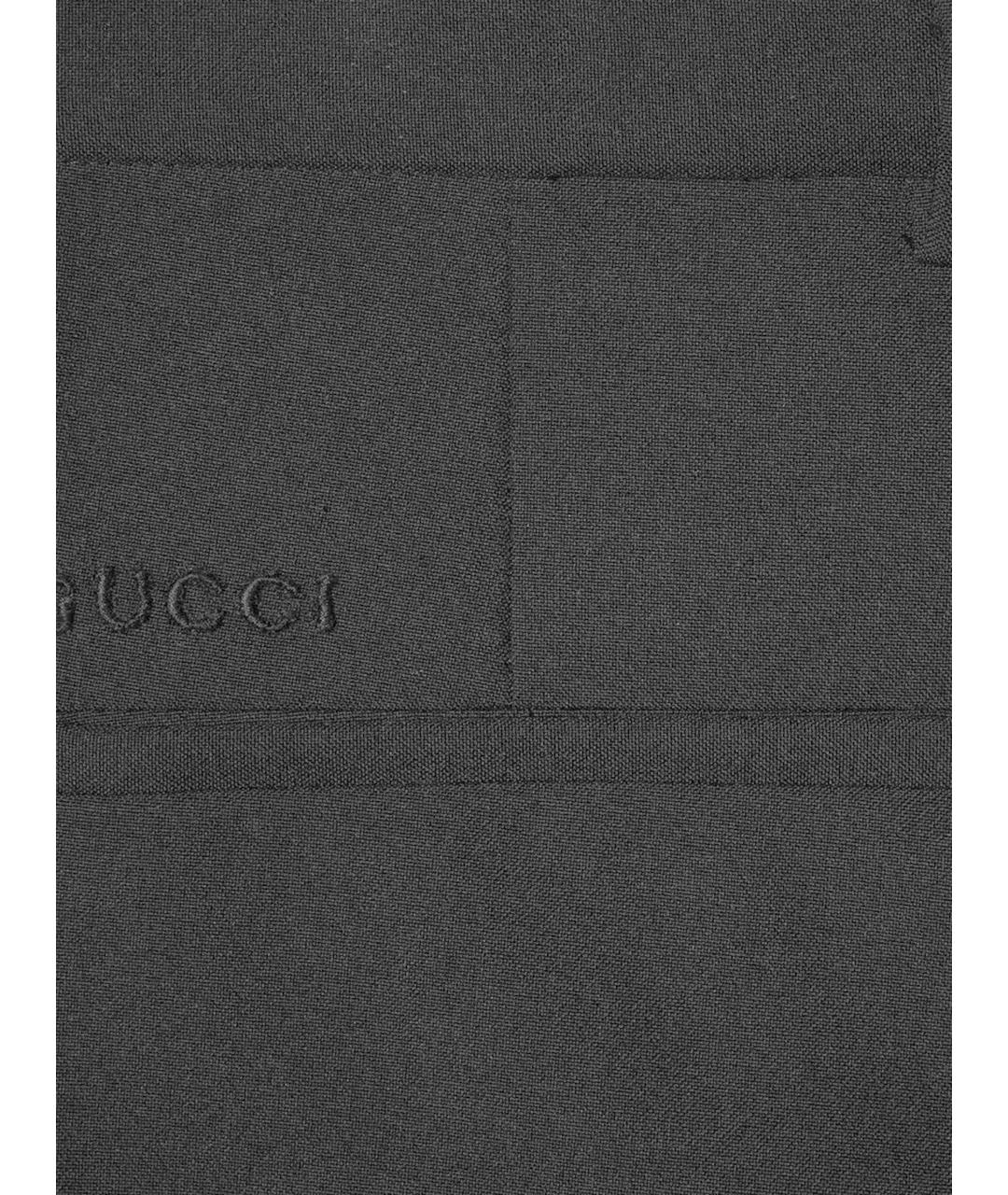 GUCCI Черные шелковые повседневные брюки, фото 6