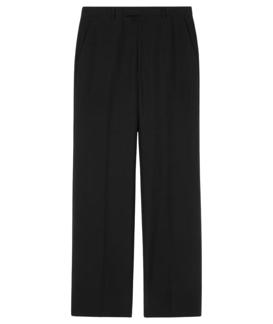 GUCCI Черные шелковые повседневные брюки, фото 1