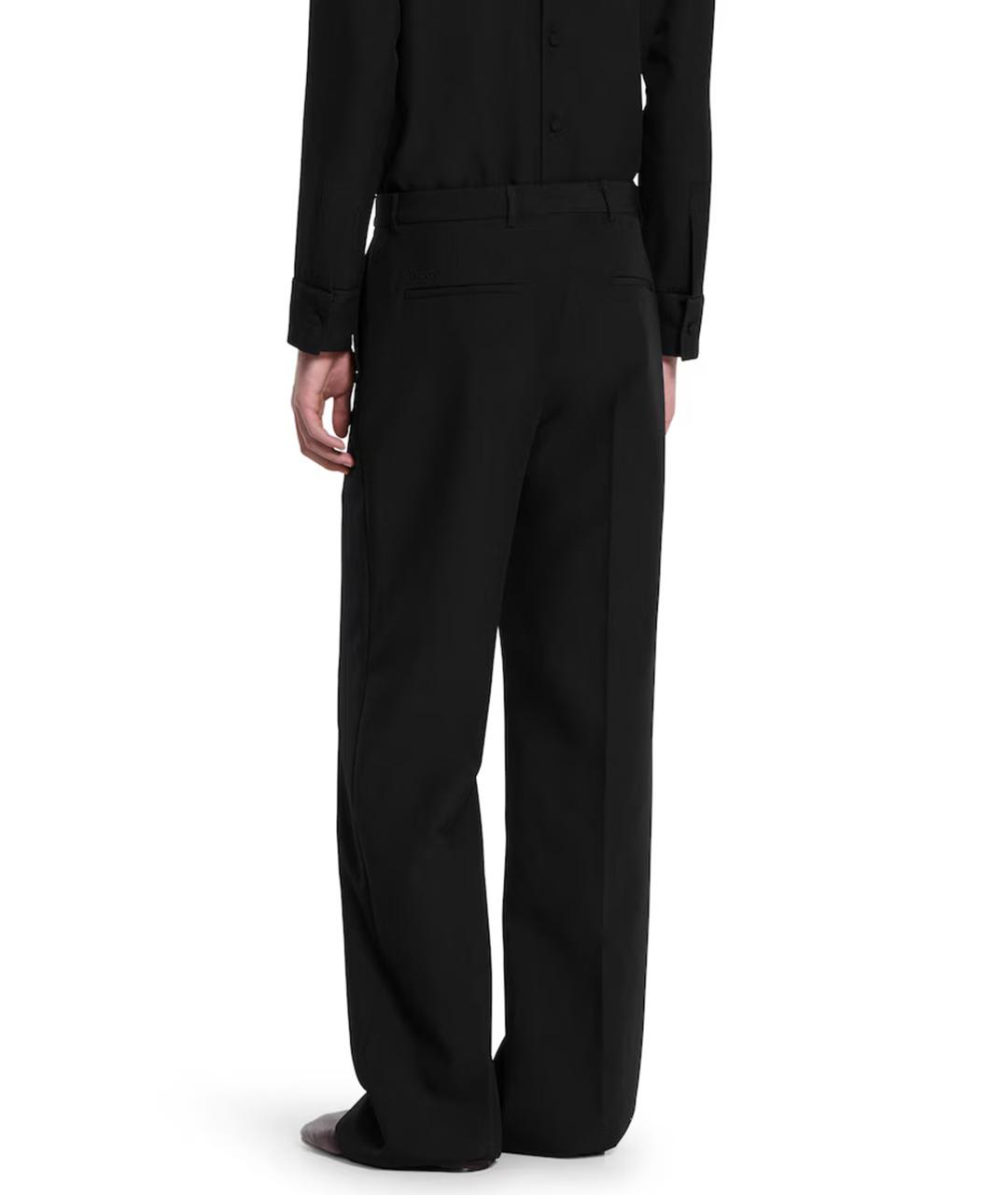 GUCCI Черные шелковые повседневные брюки, фото 4