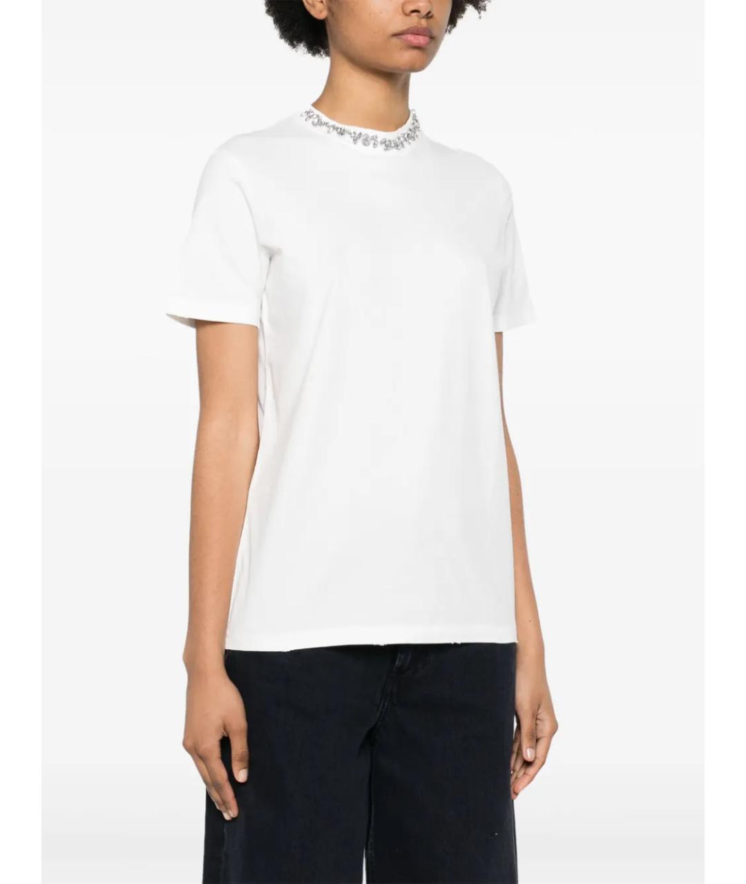 GOLDEN GOOSE DELUXE BRAND Белая хлопковая футболка, фото 3