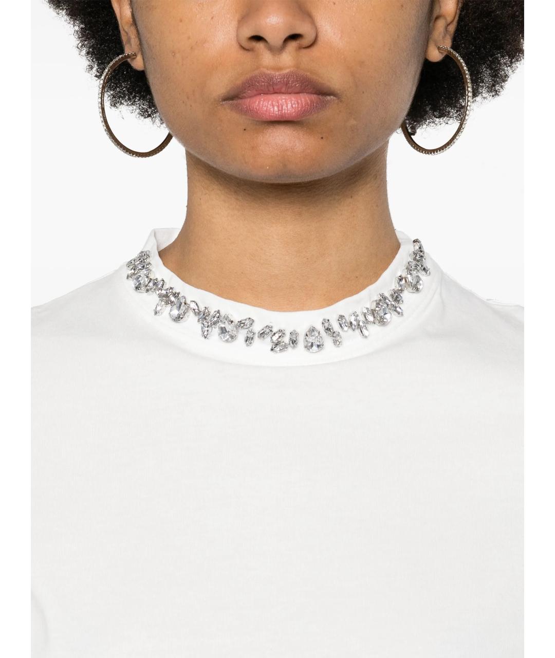 GOLDEN GOOSE DELUXE BRAND Белая хлопковая футболка, фото 5