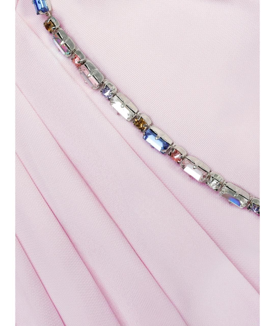 SELF-PORTRAIT Розовое вискозное платье, фото 5