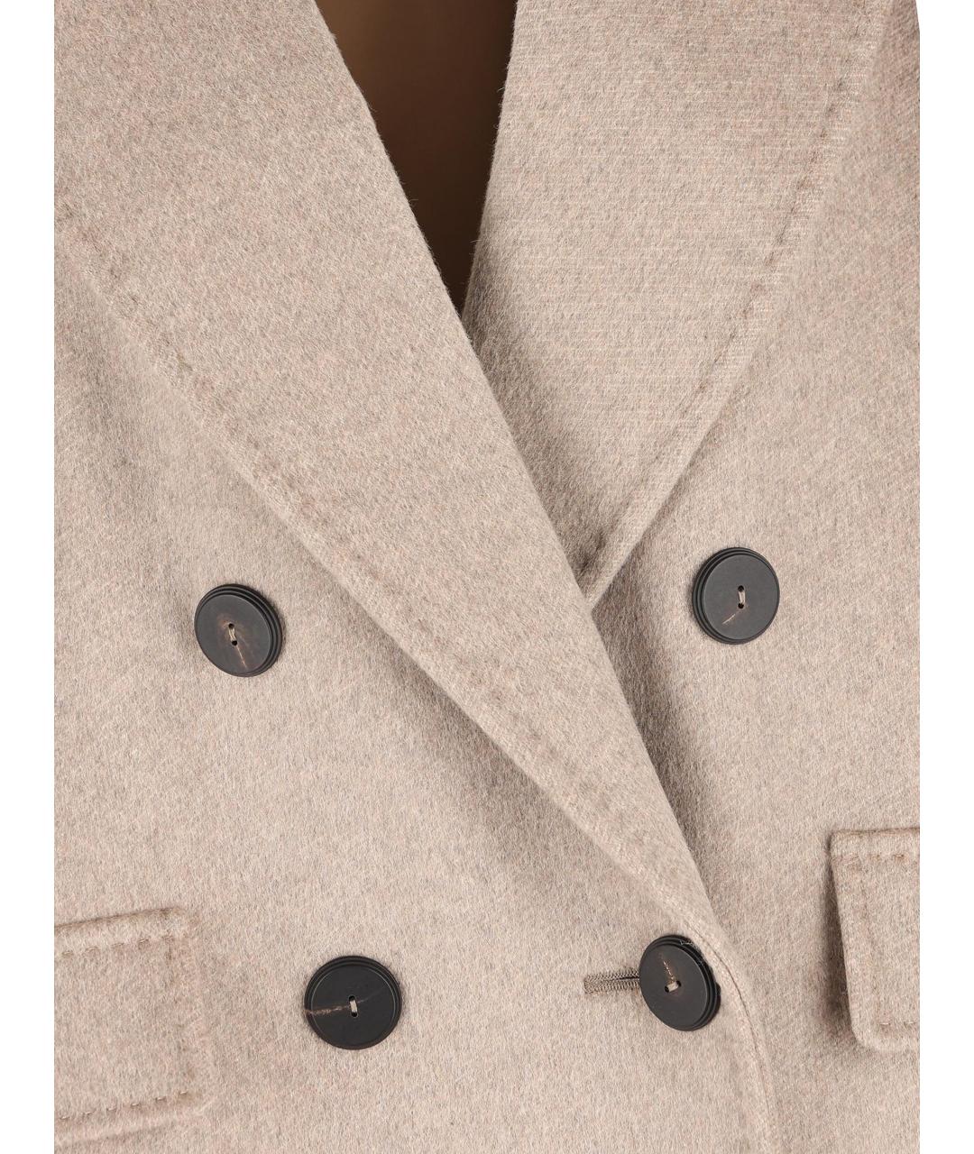 MAX MARA Бежевое кашемировое пальто, фото 3