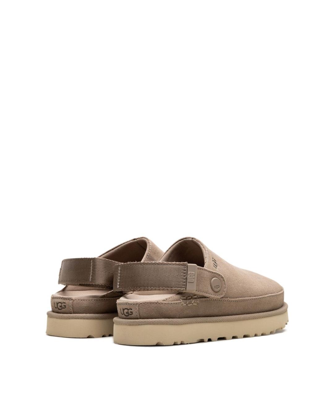 UGG Бежевые кожаные сабо, фото 3