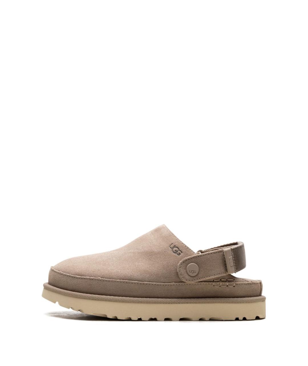 UGG Бежевые кожаные сабо, фото 5