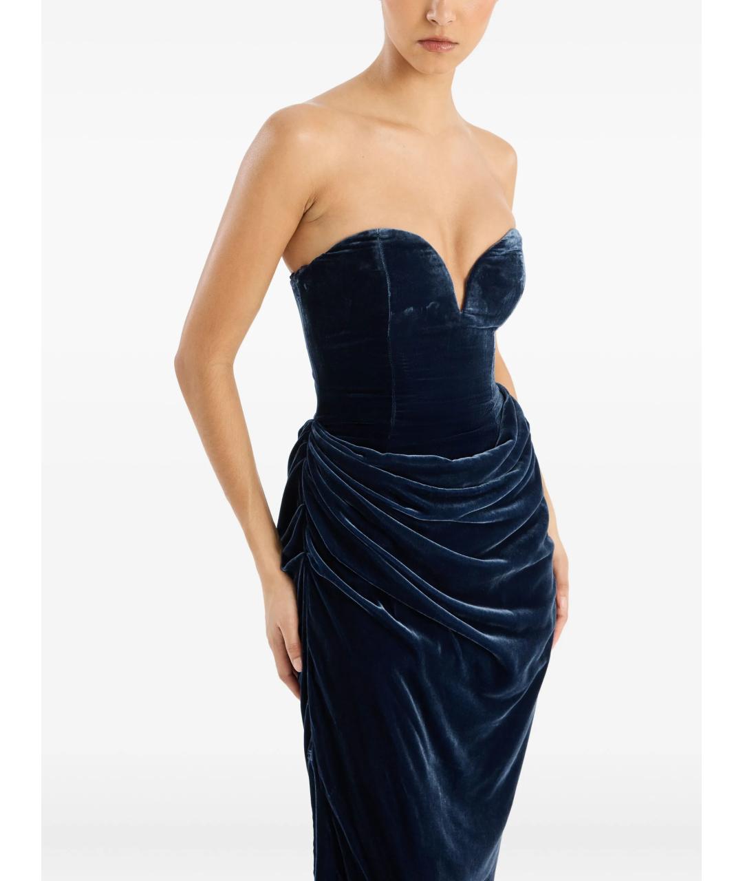ROTATE Синее вискозное вечернее платье, фото 4