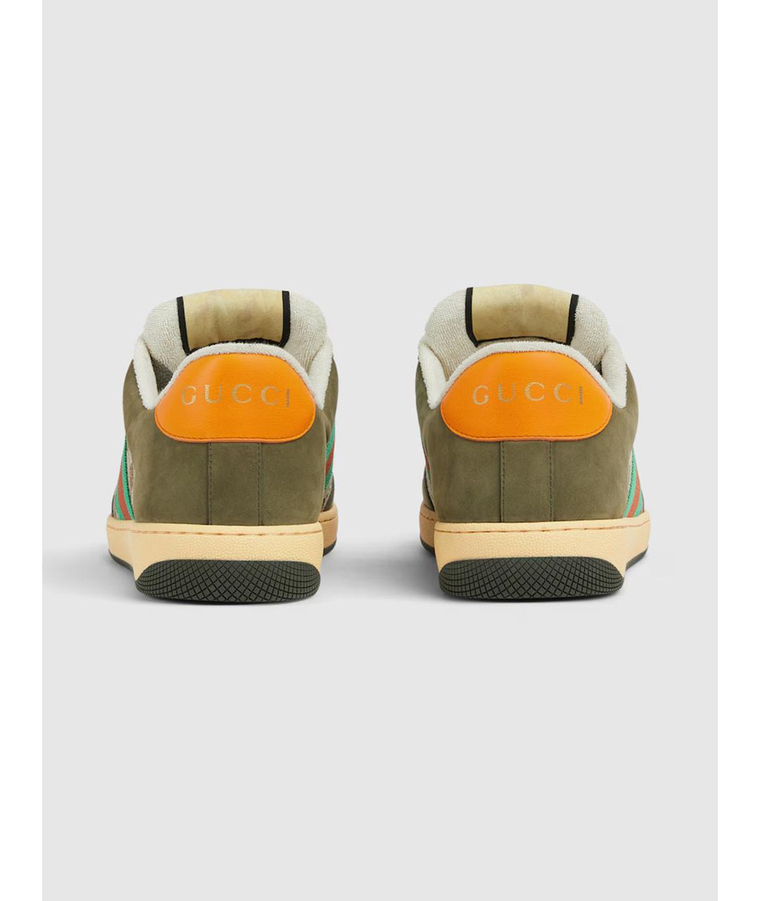 GUCCI Мульти текстильные низкие кроссовки / кеды, фото 4