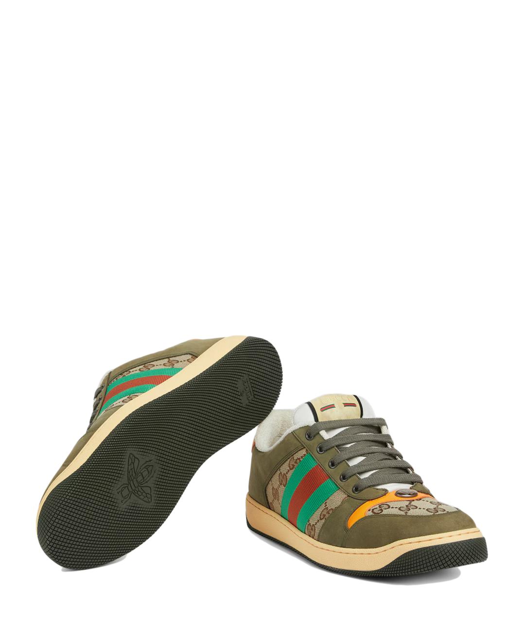 GUCCI Мульти текстильные низкие кроссовки / кеды, фото 2