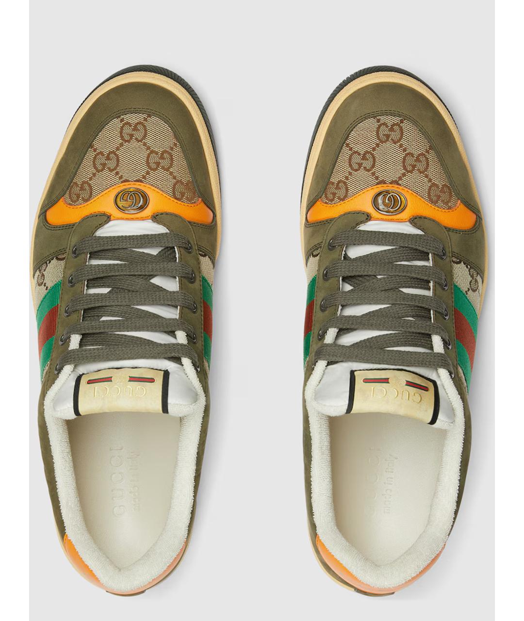 GUCCI Мульти текстильные низкие кроссовки / кеды, фото 3